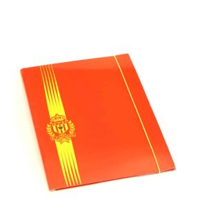 Printed folder with elastic band